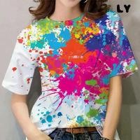 ราคา เสื้อยืดลำลอง ลายสก๊อต ลายทาง มาใหม่ แขนสั้น พิมพ์ลายกราฟฟิตี้ ทรงหลวม สไตล์สตรีท หลากสี เสื้อผ้าผู้หญิง เสื้อ คอปาด premium linen เสื้อ พื้นเมือง เสื้อ พื้นเมือง เหนือ เสื้ (1731271112780056560)