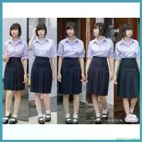 ราคา Marsh household กระโปรงนักเรียนทรงแคบ สีกรมเข้ม ยาว22-23-24-25-26 ตีเกร็ด5.5นิ้ว ผ้ามันดีวาย กระโปรงนักเรียน (มีบิลให้) คลังสินค้า (1730355430852430107)