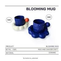 ราคา Blooming Mug แก้วดอกไม้ แก้วมีหูจับ เคลือบเซรามิค พร้อมจานรองแก้วดอกไม้ (1732022937183356748)