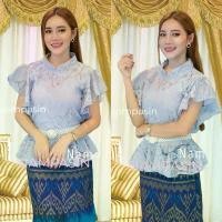 ราคา Siampasin เสื้อลูกไม้ ผ้านุ่ม อก อก 32-36, 34-38, 38-40, 40-42, 42-46 นิ้ว สีเทา แขนระบายค้างคาว แขนย้วย blouse สินค้าขายดี (1731634301540468209)