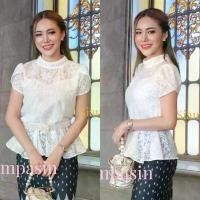 ราคา Siampasin เสื้อลูกไม้ ผ้านิ่มลายสวยทุกตัว อก 32-36, 34-38 นิ้ว สีขาว แขนสั้น แต่งแขนบัวเก๋ๆ blouse ขายร้อน (1731844001196573754)