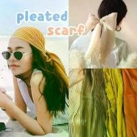 ราคา [COD] [Tiktok]- PLEATED Scarf☀️ผ้าซาตินอัดพลีท 20 สี ผ้าโพกหัว ซาตินอัดพลีท ใช้พันคอ ผูกผมน่ารักมากค่ะ - (1731940863293294512)