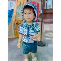ราคา รอมเปอร์เด็กผู้ชาย ชุดไปทะเล ชุดเที่ยวทะเล ชุดลายปลาวาฬ // ORCA Scarf - Captain TiAmo แบรน Baby Tiamo (1732074667886217782)
