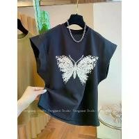ราคา เสื้อยืดแขนกุด SHUANGJIETIN สีดำ สำหรับผู้หญิง สไตล์ยุโรป ทรงหลวม โอเวอร์ไซส์ เสื้อแขนกุดฤดูร้อน เกาะอก สม็อค ทั้ง ตัว เสื้อ กล้าม ปาด ไหล่ ข้าง เดียว เสื้อ ยูนิโคล่ (1732251432645397365)