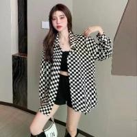 ราคา เสื้อเชิ้ต กระดานหมากรุก ขาวดำ สำหรับผู้หญิง ฤดูใบไม้ผลิและฤดูใบไม้ร่วง ดีไซน์ไม่ซ้ำใคร เสื้อแขนยาว สตรีทมีสไตล์ เสื้อ BF เสื้อ เชิ้ต ยูนิโคล่ เสื้อ เชิ้ต ยูนิโคล่ (1731727446353086293)