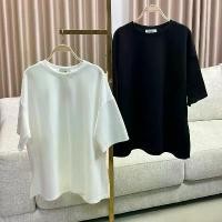 ราคา CC06-G เสื้อยืดคอกลมแขนสั้นแต่งผ่าข้าง อก 50 ยาว 28 นิ้ว ทรงOversize งานสวย ปังมาก เนื้อผ้า cottonนาโน Clothing Women Lady ผู้หญิง เสื้อ ยูนิโคล่ ยืดตัว ใหญ่ (1731047805853599997)