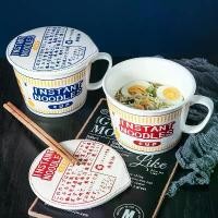 ราคา ถ้วยมาม่าเซรามิค พร้อมฝาปิดเซรามิค cup noodles เซรามิคงานดี เข้าไมโครเวฟได้ ชามมาม่า (1731052681606498632)
