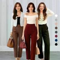 ราคา MATCH ME AA Pant กางเกงฮานาโกะขายาว กระบอกเล็กมีขอบ #กางเกงขายาว #กางเกงทำงาน #กางเกงผู้หญิง (1732280822032337483)
