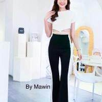ราคา MM04 TWO TONE BELL PANT กางเกงทรงขาม้าซิปหลังแถบข้าง (1731295376011986056)
