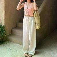 ราคา Simple pant กางเกงขายาวผ้าฝ้ายมินิมอล กางเกงชายหาด กางเกงขายาวผู้หญิง เสื้อผ้า Women (1730556507545242521)