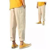 ราคา ชุดเอี๊ยมผู้ชาย แบรนด์แฟชั่น สไตล์ฮ่องกง กางเกงทรงตรง อินเทรนด์และหลากหลาย ทรงหลวม กางเกงลำลอง เหมาะสำหรับฤดูร้อน บาง ครอป ขากว้าง pant men กางเกง สแล็ค ผ้ายืด ขายาว กระบอก (1731985057958430830)