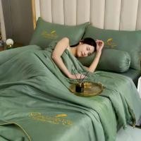 ราคา ชุดนวมใยไหมซาติน8ฟุต เนื้อนุ่มลื่นเย็นใช้ดีมากๆ มีทั้งหมด6ชิ้นมีปลอกหมอน2 ปลอกหมอนข้าง2ผ้าปู1ผ้าห่ม1 (1731365315885828786)