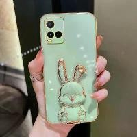 ราคา เคส TPU ขอบตรง ขาตั้งกระต่าย สำหรับรุ่นVivo Y21 Y21T T1X Y33S Y33T กันกระแทก For วีโว่ วี21 วี21T วี33S (1732318998432941654)