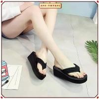 ราคา รองเท้าแตะ Flip Flop หญิงส้นลาด 6.5cm รุ่น naturalizer สีดำ ขนาด 36-42 open toe heels (1730019608453745033)