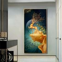 ราคา ภาพวาดบนผืนผ้าใบ, โปสเตอร์กวางสีทอง, ศิลปะผนังสัตว์, สำหรับตกแต่งบ้านที่ทันสมัย, ภาพหรูหรา, ตกแต่งทางเข้า, ไม่มีกรอบ กรอบ รูป ขนาด 52 × 77 พระสมเด็จจิตรลดา กระจก เจ้าหญิง (1731453587163481979)