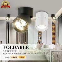 ราคา พร้อมส่ง. LED Downlight 220V 7/10/15/40W Foldable COB Led Lights Track System Fixtures Home Indoor Lighting Wall Bedroom Ceil Spot Lamp (1732258069516748344)