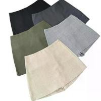 ราคา กางเกงกระโปรงเอวสูงซิปข้างผ้าโซดา Soda (1731747131529464545)