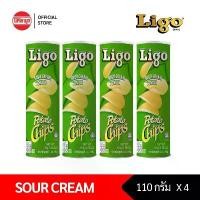 ราคา [E.01/2026][4 กระป๋อง] LIGO SOUR CREAM & ONION POTATO CHIPS 110G มันฝรั่ง ลิโก้ โปเตโต้ ซาวครีมและหัวหอม มันฝรั่งทอดกรอบ (1732086787802761191)