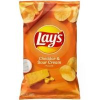 ราคา WSJSFW ขายดี Cheddar &amp; Sour Cream Potato Chips Lay's 184 G. มันฝรั่งทอด กรอบ ถุง ใหญ่ ขนม บิ๊ก แบ็ก เลย์ ห่อ ใหญ่ (1731952638182262092)