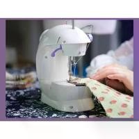 ราคา จักรเย็บผ้า ไฟฟ้า มินิ ขนาดพกพา Mini Sewing Machine จักรเย็บผ้าขนาดเล็ก พกพาสะดวก (สีม่วง) 234771/A2230 จัดส่งเฉพาะจุด (1732139303155237956)
