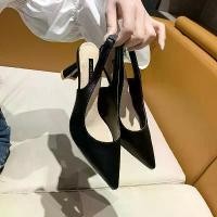 ราคา SEWING รองเท้าส้นสูง รัดข้อเท้า สูง2-3นิ้วหัวแหลม สินค้าพร้อมส่ง ทรงสวยใส่ทำงานก็ได้ใส่เที่ยวก็ปัง (1729605180596259574)