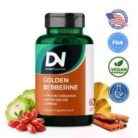 ราคา DN Golden Berberine Supplement อาหารเสริมเบอร์เบรีนสีทองพร้อมแตงขม แปะก๊วย Biloba และซีลอนอบเชย 60 แคปซูล มังสวิรัติ ผลิตในสหรัฐอเมริกาแคปซูลเบอร์เบรีนสำหรับผู้หญิงและผู้ชาย (1732274578510873641)