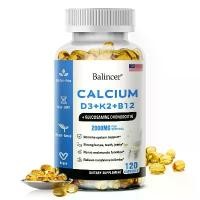 ราคา Balincer Calcium Supplement with D3+K2+B12 Glucosamine Chondroitin - Specifications 30, 60, 120 Capsules (1730381060120021723)