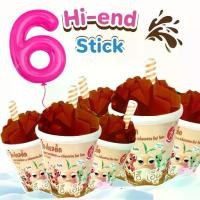 ราคา (6 แก้ว) ขนมหวาน HI-END STICK (ไฮ-เอ็น สติ๊ก ) ตรา HI-END CHA (ไฮ-เอ็น ชา) ไฮเอ็นสติ๊ก ขนมไฮเอ็น ขนมพี่อู๋จุ๋น (1732003501632947598)