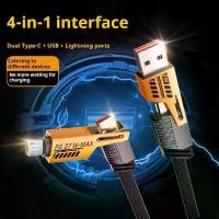 ราคา สายชาร์จ Android super flash micro usb ty-c สำหรับ iPhone และ Vivo หัวเว่ย 6A เพิ่มความยาว 2 เมตร (1731123997507226331)