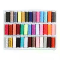ราคา ด้ายเย็บผ้า โพลีเอสเตอร์บริสุทธิ์ เครื่องจักร มือ liouthy 39 สีผสม ด้ายแต่ละสปูล 200 หลา (1732310988428905080)