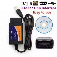 ราคา สายเคเบิลการวินิจฉัยยานยนต์รองรับโปรโตคอล OBDII ส่วนใหญ่ Super ELM327 USB 1.5 ELM 327 USB V1.5 OBD2 Scanner (1731924527846295425)