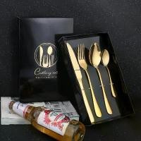 ราคา Cutlery Set ชุดช้อนส้อม4ชิ้น ช้อนเกาหลี ช้อนส้อม ช้อนส้อมเกาหลี ชุดช้อนส้อมสแตนเลส304 ชุดช้อนส้อมมีด ขายร้อน (1731088685331745321)