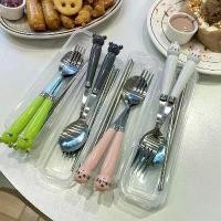 ราคา ชุด3ชิ้นช้อนส้อมตะเกียบ ช้อนส้อมคชุดช้อนส้อม ช้อนส้อมพกพา ช้อนส้อมเด็กโต ช้อนกินข้าว ช้อนเกาหลี Cutlery Set ช (1729916164336814636)