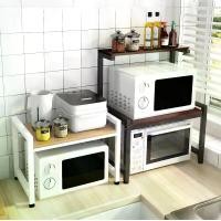 ราคา ชั้นคร่อมไมโครเวฟ Microwave racks ที่วางไมโครเวฟ ชั้นวางไมโครเวฟ ไม้ ชั้นวางของห้องครัว (1729603305977449320)