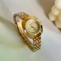 ราคา นาฬิกาควอทซ์สำหรับผู้หญิง หน้าปัดกลม ฝังเพชร สีทอง ดีไซน์หรูหรา กันน้ำ สายเหล็ก นาฬิกา คาสิโอ (1731885349858477101)