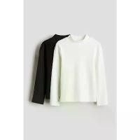 ราคา H&M(เอชแอนด์เอ็ม) เสื้อคอเต่าแพ็ค 2 ชิ้น Girls 2-pack polo-neck tops 0395730_7 คําแนะนําผลิตภัณฑ์ใหม่ของเดือนนี้ (1731502901407941693)