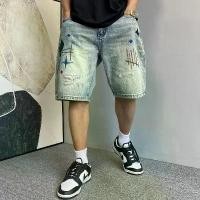 ราคา กางเกงยีนส์ขาสั้น สำหรับผู้ชาย สไตล์อเมริกันฤดูร้อน ลำลอง เท่ ย้อนยุค ปักและด้อย ทรงตรงและหลวม กางเกงขาสั้นฮาร์เล่ย์อินเทรนด์ ลีวายส์ เเท้มือสอง กางเกง b ว c hara ยีนส์ คาโก้ เ (1731228690719409503)