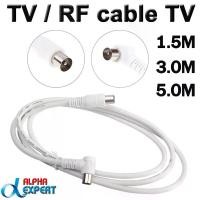 ราคา สายอากาศทีวี สายทีวีคอนโด TV RF Cable สีขาว ( 1.5 / 3 / 5 เมตร TV line Digital Television Cable ) นำสัญญาณได้ดี (1729808822578219717)