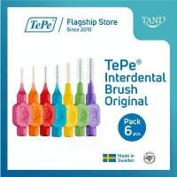 ราคา (แพ็ค 6 ชิ้น) TePe® Interdental Brush Original เทเป แปรงซอกฟัน รุ่นออริจินอล ขนนุ่ม ขนาดหัวแปรง 0-6 (ISO) (1732250617783354955)