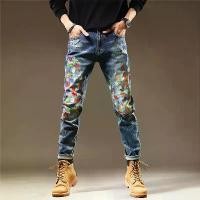 ราคา กางเกงยีนส์เดนิม ทรงสลิมฟิต เสื้อผ้าบุรุษคุณภาพสูง Man Clothing (1731539869359639000)