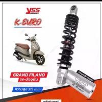ราคา YSS โช๊คแก๊ส K-Euro ECO LINE รถใช้อัพเกรดสำหรับ Yamaha Grand Filano รปี 2014-2022 {รุ่นโหลดเตี้ยลง 15mm}【 OK302-315T-31-859 】 โช๊คเดี่ยว สปริงดำ [ โช๊ค YSS แท้ ประกันโรงงาน (1729747852721949344)