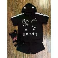 ราคา เสื้อยืดหูแมวมีฮู้ดน่ารักสไตล์ญี่ปุ่นดั้งเดิมสำหรับผู้หญิง, เสื้อยืดและกางเกงขาสั้นแขนสั้นกีฬา Anime, ชุดสำหรับผู้หญิง, น่ารักและน่ารัก, ปล่อยปี 2025 (1732117160164623489)