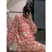ราคา ชุดนอนคิตตี้น่ารัก สีชมพู สไตล์โคซี่ เสื้อผ้า Sanrio Anime Home (1732315006503127935)