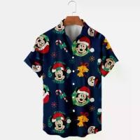 ราคา เสื้อเชิ้ตแขนสั้น Disney แบรนด์ Ponto E Mickey Anime พิมพ์ลาย 3 มิติ สไตล์ฮาราจูกุ เสื้อทรงสลิมฟิต เหมาะสำหรับคริสต์มาส มาใหม่ Y2K (1731922041989989849)