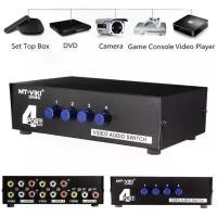 ราคา แนะนำ MT- VikI 4 Ports AV Switcher Manual RCA Video Audio Switch for DVD HDTV STB VCD (Black) - intl (1732262754258421464)