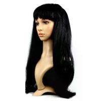 ราคา เก็บเงินปลายทาง. 60 cm long straight cut black gold Brown party fancy dress shooting cosplay party wigs ready to ship from Thailand (1732309799311475832)