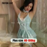 ราคา เสื้อผ้าสาวอวบอ้วน พลัสไซส์ ชุดนอนไม่นอน ชุดนอนสาวอวบ ไซส์ใหญ่ ชุดนอนเซ็กซี่สำหรับผู้หญิง ชุดแม่บ้าน Cosplay ชุดนอน แต่งลูกไม้ เดรสสายเดี่ยวน่ารัก ชุดนอนเซ็กซี่ (1732046150703220244)
