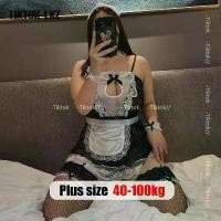 ราคา เสื้อผ้าสาวอวบอ้วน พลัสไซส์ ชุดนอน ไซส์ใหญ่ ชุดนอนสาวอวบ ชุดนอนเซ็กซี่สำหรับผู้หญิง ชุดแม่บ้าน Cosplay ชุดนอน พร้อมขอบลูกไม้ สไตล์โลลิต้าญี่ปุ่น ชุดนอนเซ็กซี่ (1732119417651430932)