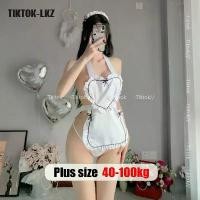 ราคา เสื้อผ้าสาวอวบอ้วน พลัสไซส์ ชุดนอนคนอ้วน ไซส์ใหญ่ ชุดนอนไม่ได้นอนสาวอวบ ชุดนอนเซ็กซี่สำหรับผู้หญิง ชุดแม่บ้าน Cosplay สไตล์ผ้ากันเปื้อน คอเชือกแขวนคอ ดีไซน์เปลือย ชุดนอนผ้านิ่ม ชุดนอนเซ็กซี่ (17321194