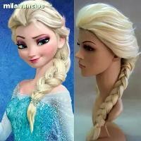 ราคา wc10 (งานสวยหนา)วิกผมเอลซ่าElsaสีทองสวยถักเปียตามแบบวิกหนาสวย. Cosplay wig วิกผมแฟนซี (1729750054472615959)